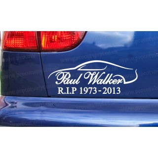 Paul Walker Supra Memorial Tribute Car Bumper Window Sticker Decal