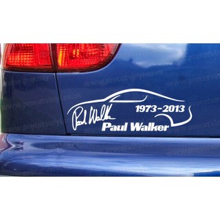 Paul Walker Supra Memorial Tribute Car Bumper Window Sticker Decal