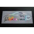 Paul Walker Supra RIP Memorial Tirbute Silver Hologram Neo Mirror Chrome Car Window Bumper Sticker Decal