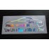 Paul Walker Supra Live Life a Quarter Mile at a time RIP Memorial Tirbute Silver Hologram Neo Mirror Chrome Car Window Bumper Sticker Decal