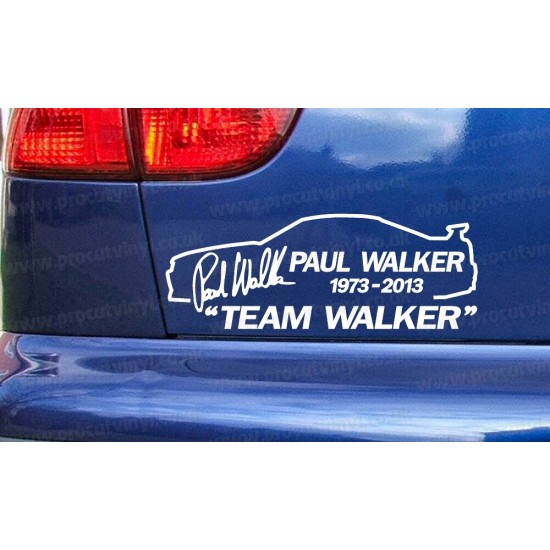 Paul Walker SKYLINE Team Walker Memorial Tribute Car Bumper Window Sticker Decal