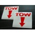 TOW x2 Stickers Car Van Bumper Window Vinyl Decals Graphics