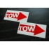 TOW x2 Stickers Car Van Bumper Window Vinyl Decals Graphics