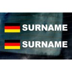 Rally Tag Surname Name Stickers Decals German Germany Flags