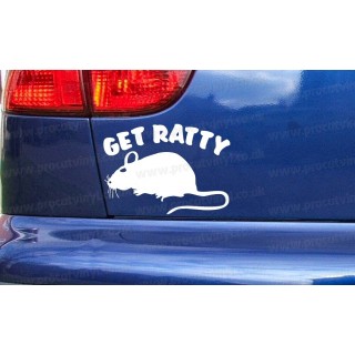 GET RATTY Funny Novelty Car Bumper Window Sticker Decal