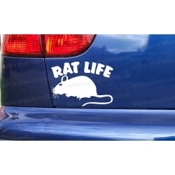 RAT LIFE Funny Novelty Car Bumper Window Sticker Decal