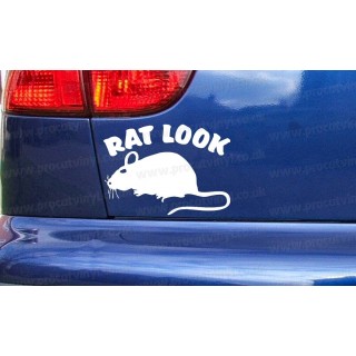 RAT LOOK Funny Novelty Car Bumper Window Sticker Decal