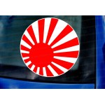 Rising Sun Round x1 Car Bumper Window Sticker Decal