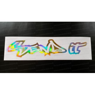 SEND IT Vinyl Die Cut Window Bumper Sticker Decal Graphic Silver Gold Hologram Neo Chrome