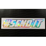 #SEND IT Vinyl Die Cut Window Bumper Sticker Decal Graphic Silver Gold Hologram Neo Chrome