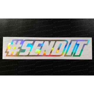 #SEND IT Vinyl Die Cut Window Bumper Sticker Decal Graphic Silver Gold Hologram Neo Chrome