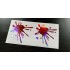 Paint Splat x2 Pair Rose Pink Gold Hologram Neo Mirror Chrome Car Window Bumper Stickers Decals ref:1