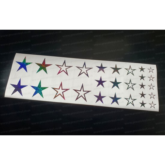 Star Set Bedroom Wall Rainbow Glitter Vinyls Car Window Bumper Stickers Decals