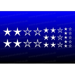 Star Set Bedroom Wall Car Bumper Window Stickers Decals