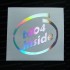 TD04 inside Silver Hologram Neo Mirror Chrome Car Window Bumper Sticker Decal