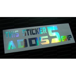 This Sticker Adds 5BHP Silver Hologram Neo Mirror Chrome Car Window Bumper Sticker Decal