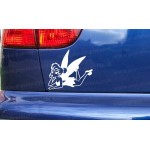 Tinkerbell Angry Fairy Novelty Funny Car Bumper Window Sticker Decal