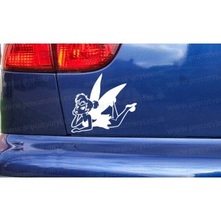 Tinkerbell Angry Fairy Novelty Funny Car Bumper Window Sticker Decal