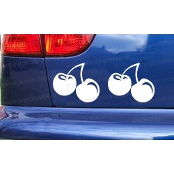 Twin Cherries Funny Novelty Car Bumper Window Stickers Decals