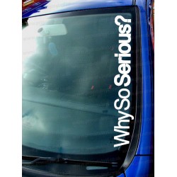 Why So Serious? Funny Novelty Car Window Bumper Sticker Decal