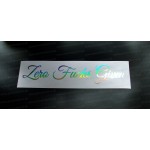 Zero F*cks Given Silver Hologram Neo Mirror Chrome Car Window Bumper Sticker Decal