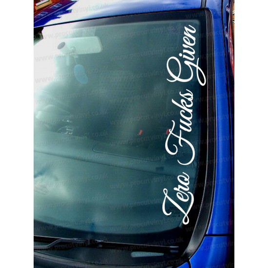 Zero F*CKS Given Funny Novelty Car Window Bumper Sticker Decal