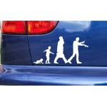 Zombie Evolution of Man The Walking Dead Funny Novelty Car Bumper Window Sticker Decal