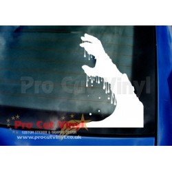 Zombie Blooded Hand The Walking Dead Funny Novelty Car Bumper Window Sticker Decal