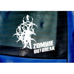 Zombie Oubreak The Walking Dead Funny Novelty Car Bumper Window Sticker Decal