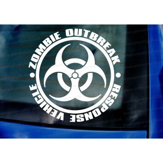 Zombie Outbreak Response Skull The Walking Dead Funny Novelty Car Bumper Window Sticker Decal