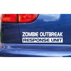 ZOMBIE OUTBREAK RESPONSE UNIT Funny Novelty Car Bumper Window Sticker Decal