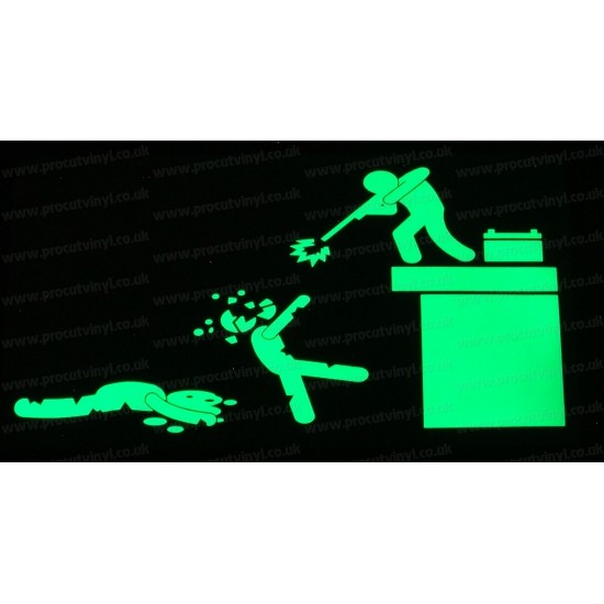 Zombies Killer Glow in the Dark Luminescent Sticker Decal