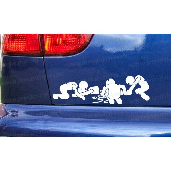 Zombies Eating The Walking Dead Funny Novelty Car Bumper Window Sticker Decal