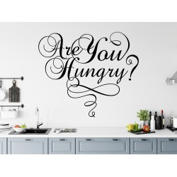Are You Hungry Custom Sizes Small to Large Quotes Phrases Kitchen DIY Wall Art Home Decorative Decoration Decor Vinyl Die Cut Sticker Decal ref:018