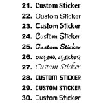 Silver Mirror Chrome Custom Personalised Slogan Name Lettering Quotes Decals Stickers Text Font List 21-30