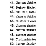Fluorescent Pink Green Vinyl Custom Personalised Slogan Name Lettering Quotes Decals Stickers Text Font List 41-50