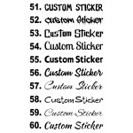 Rose Gold Chrome Vinyl Custom Personalised Slogan Name Lettering Quotes Decals Stickers Text Font List 51-60