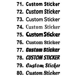 Rose Gold Chrome Vinyl Custom Personalised Slogan Name Lettering Quotes Decals Stickers Text Font List 71-80