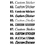 Fluorescent Pink Green Vinyl Custom Personalised Slogan Name Lettering Quotes Decals Stickers Text Font List 81-90