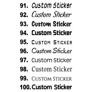 Rose Gold Chrome Vinyl Custom Personalised Slogan Name Lettering Quotes Decals Stickers Text Font List 91-100