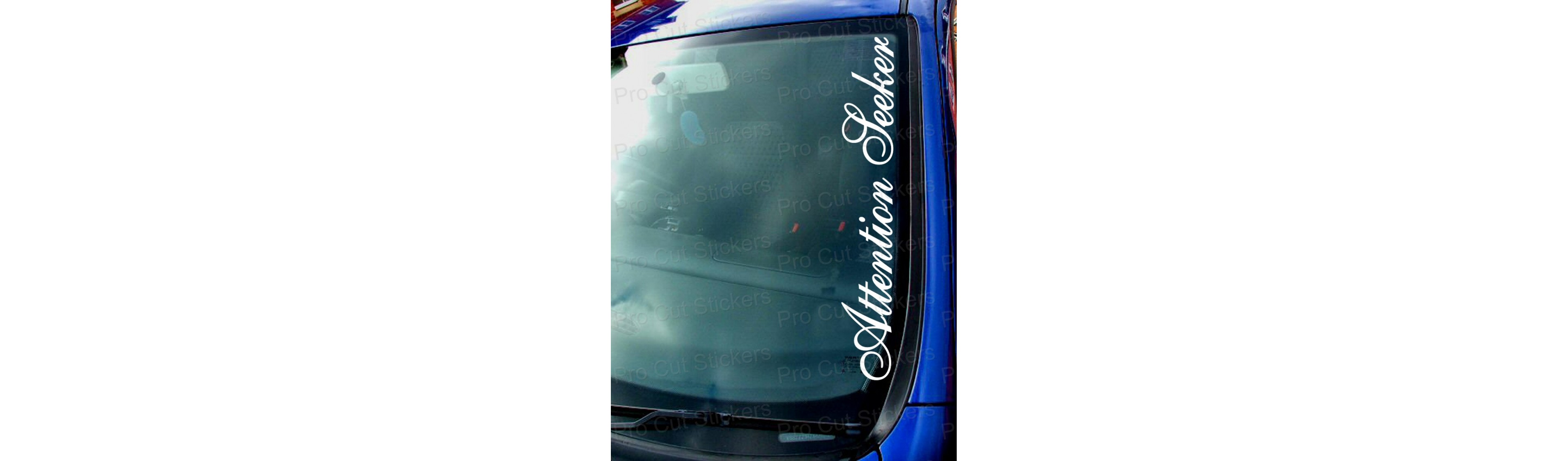 Large Windscreen Slogan Text Stickers