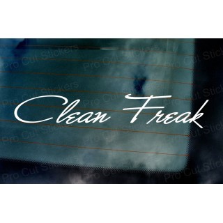 Clean Freak Signature Style Car Window Bumper Custom Sticker Decal