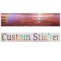 Rose Gold Pink Hologram Neo Chrome Custom Text Stickers