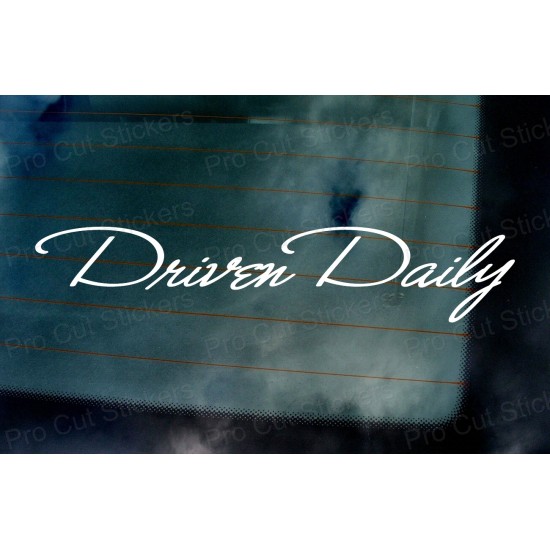 Driven Daily Signature Style Car Window Bumper Custom Sticker Decal