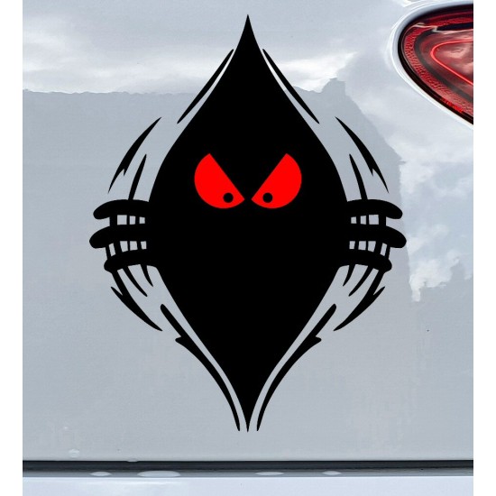 Funny Peeping Monster Wall Car Bumper Sticker Decal ref:7
