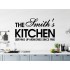 Large Custom Personalised Kitchen Family Surname Name Wall Art Sticker Decal ref:2