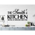 Large Custom Personalised Kitchen Family Surname Name Wall Art Sticker Decal ref:3