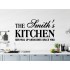 Large Custom Personalised Kitchen Family Surname Name Wall Art Sticker Decal ref:5