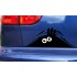 Funny Peeping Monster Wall Car Bumper Sticker Decal ref:1