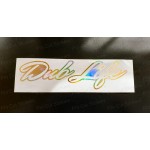 Dub Life Gold Silver Hologram Neo Mirror Chrome Car Window Bumper Sticker Decal